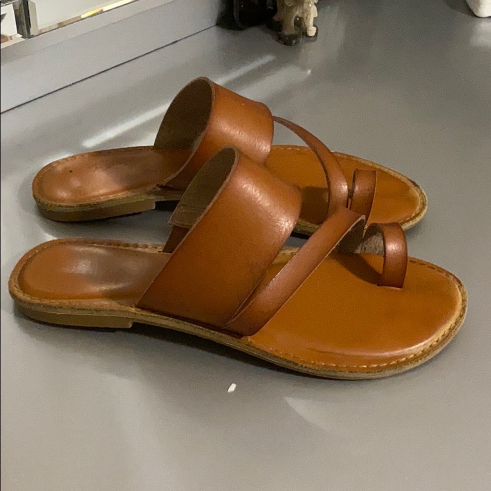 Elegant Brown Leather Sandals